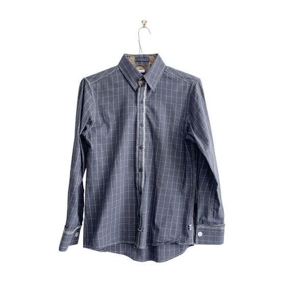 Scott Weiland Mens Casual Button Down Shirt Long Sleeve Cotton Gray Small - Picture 1 of 7